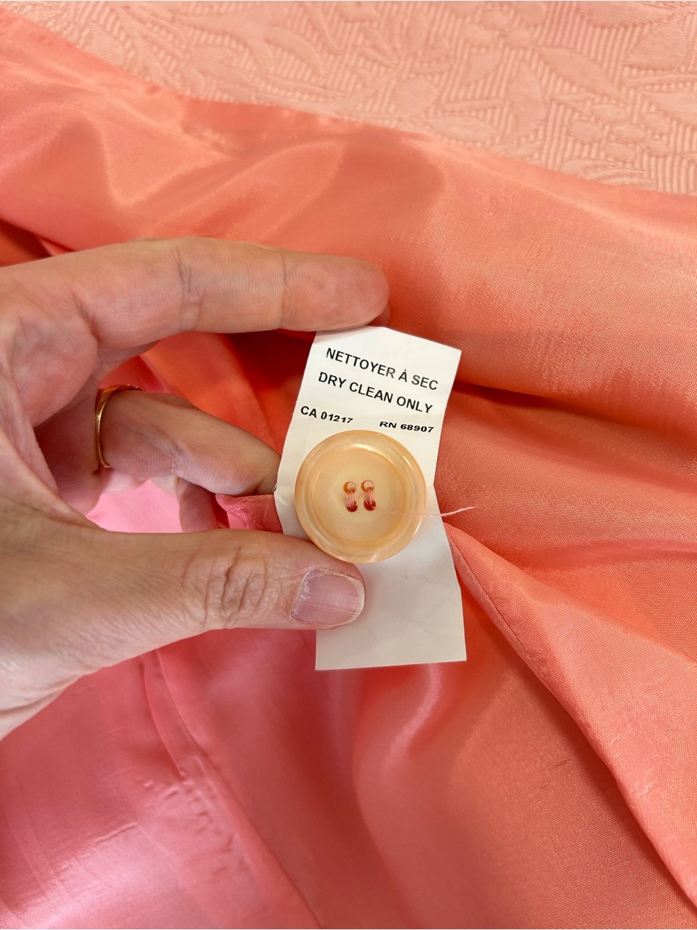 VINTAGE le château Pink Jacquard Coat Balletcore Coquette Y2K 90s Tailoring - Picture 9 of 15